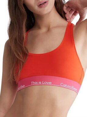 Calvin Klein "This Is Love" Pride Sports Bra — Pink & Orange